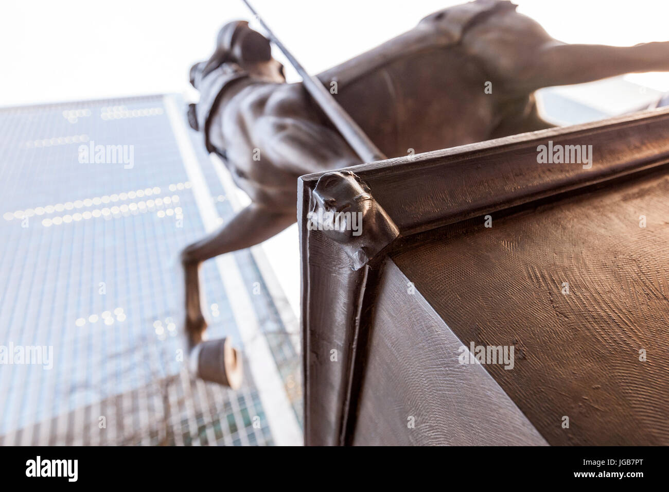 Centauro sculpture by  Polish artist Igor Mitoraj, Canary Wharf, business district, Stratford, London, England Stock Photo