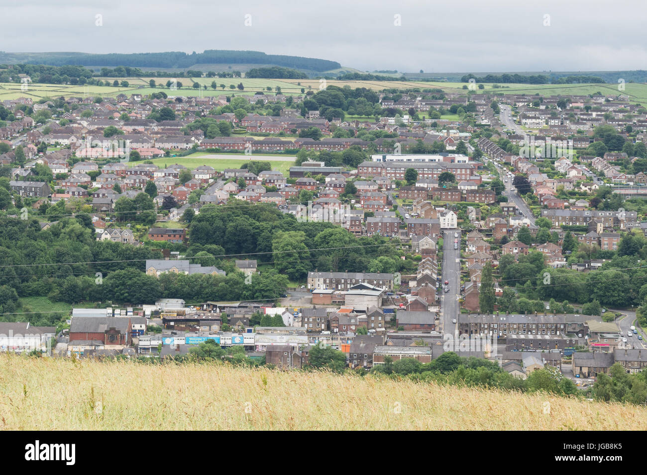 South Yorkshire housing - typical older housing stock - Stocksbridge Stock Photo