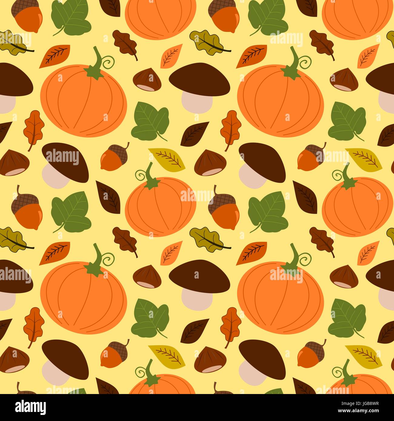 autumn collection season seamless vector pattern background ...