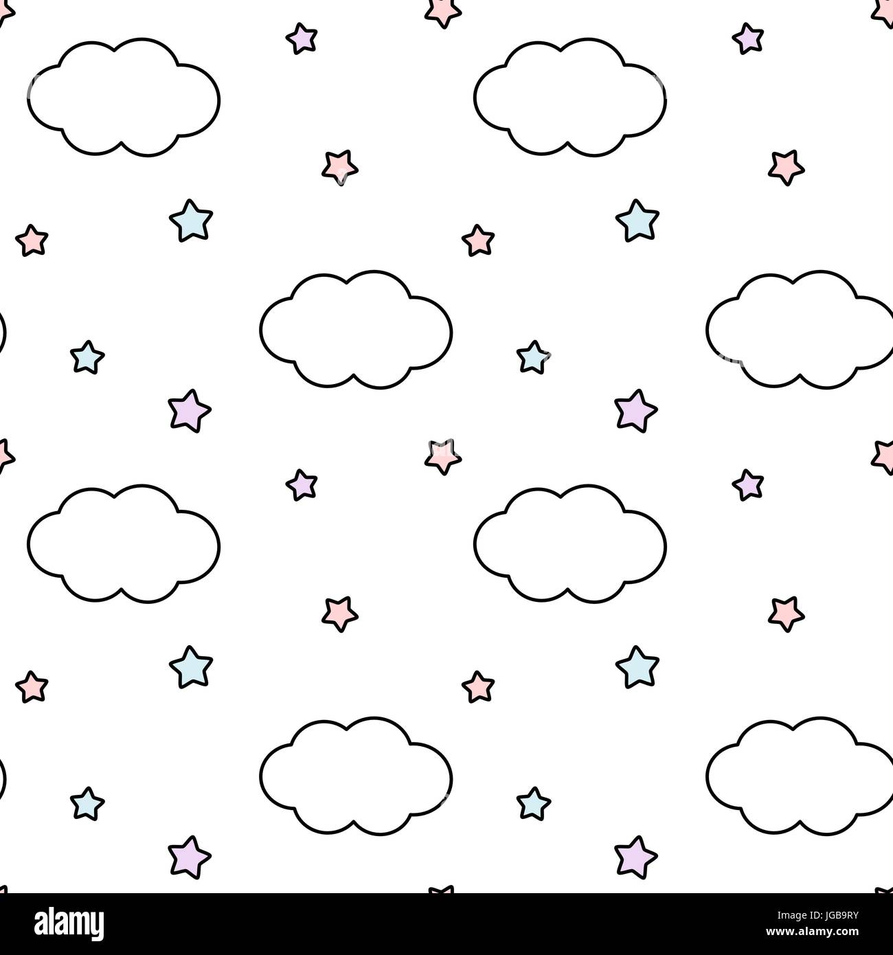 cute colorful seamless vector pattern background illustration with ...
