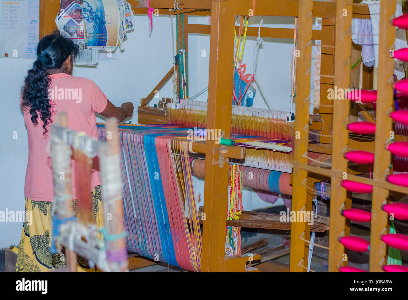 Traditional Sri Lankan handloom and batik product manufacturing Stock Photo Alamy