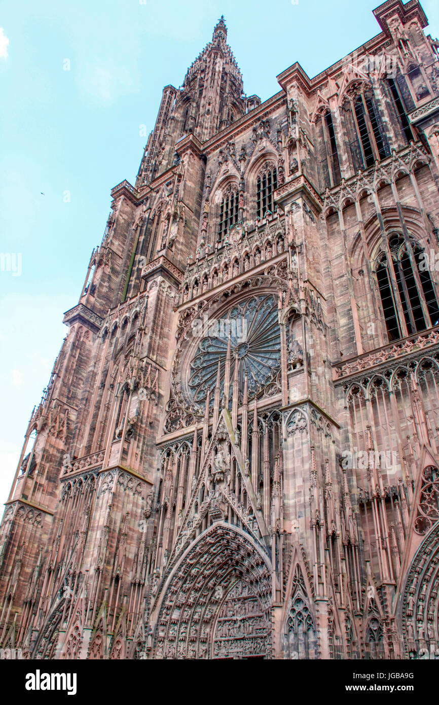 Cathédrale Notre-Dame, Strasbourg, France - Strasbourg Cathedral, France Stock Photo