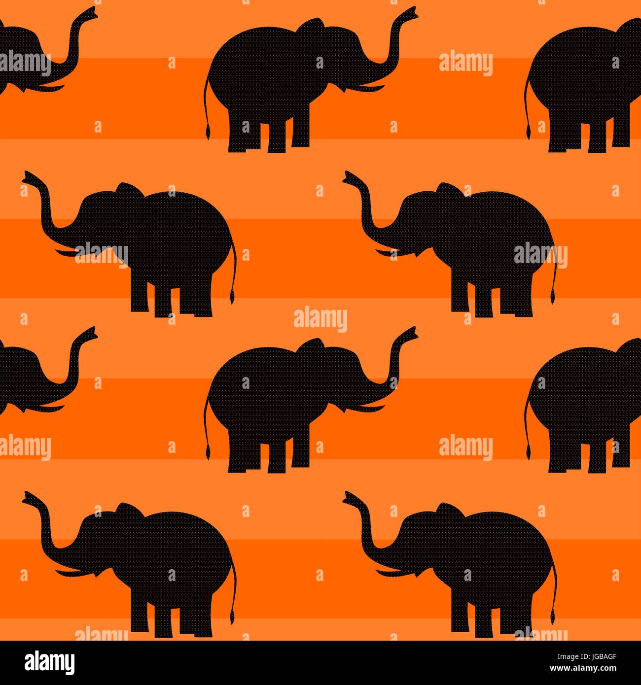 elephant on orange background seamless vector pattern illustration ...
