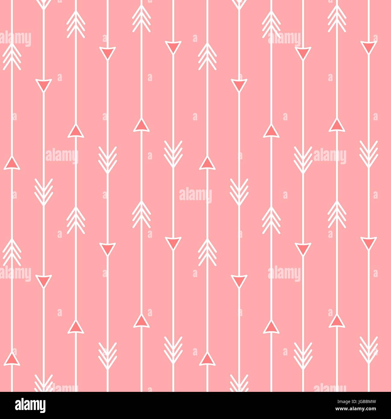 white arrows on pink seamless vector pattern background illustration ...