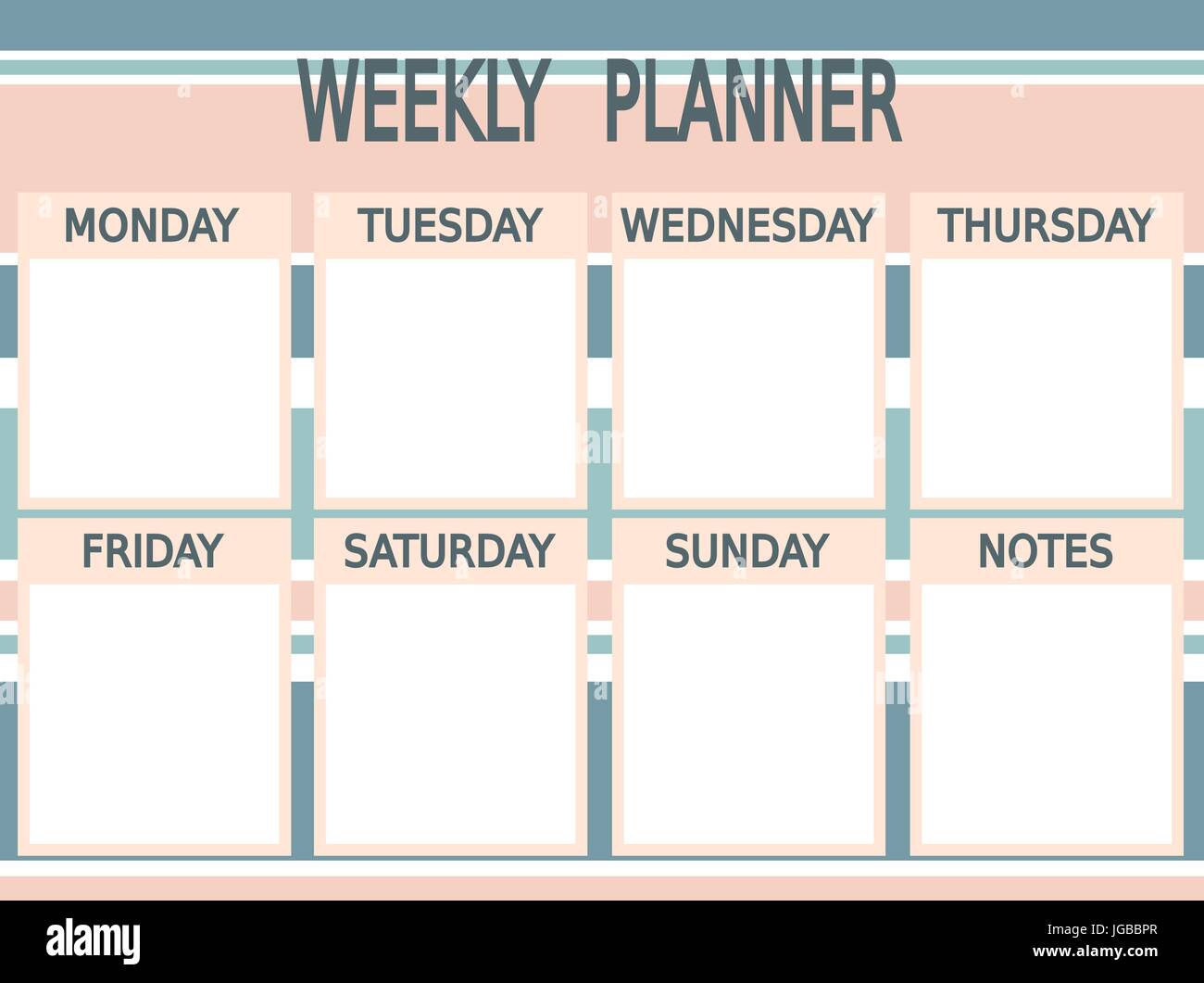 lovely blue purple vector printable weekly planner with stripes photograph relating to Cute Weekly Planners identified as adorable blue red vector printable weekly planner with stripes
