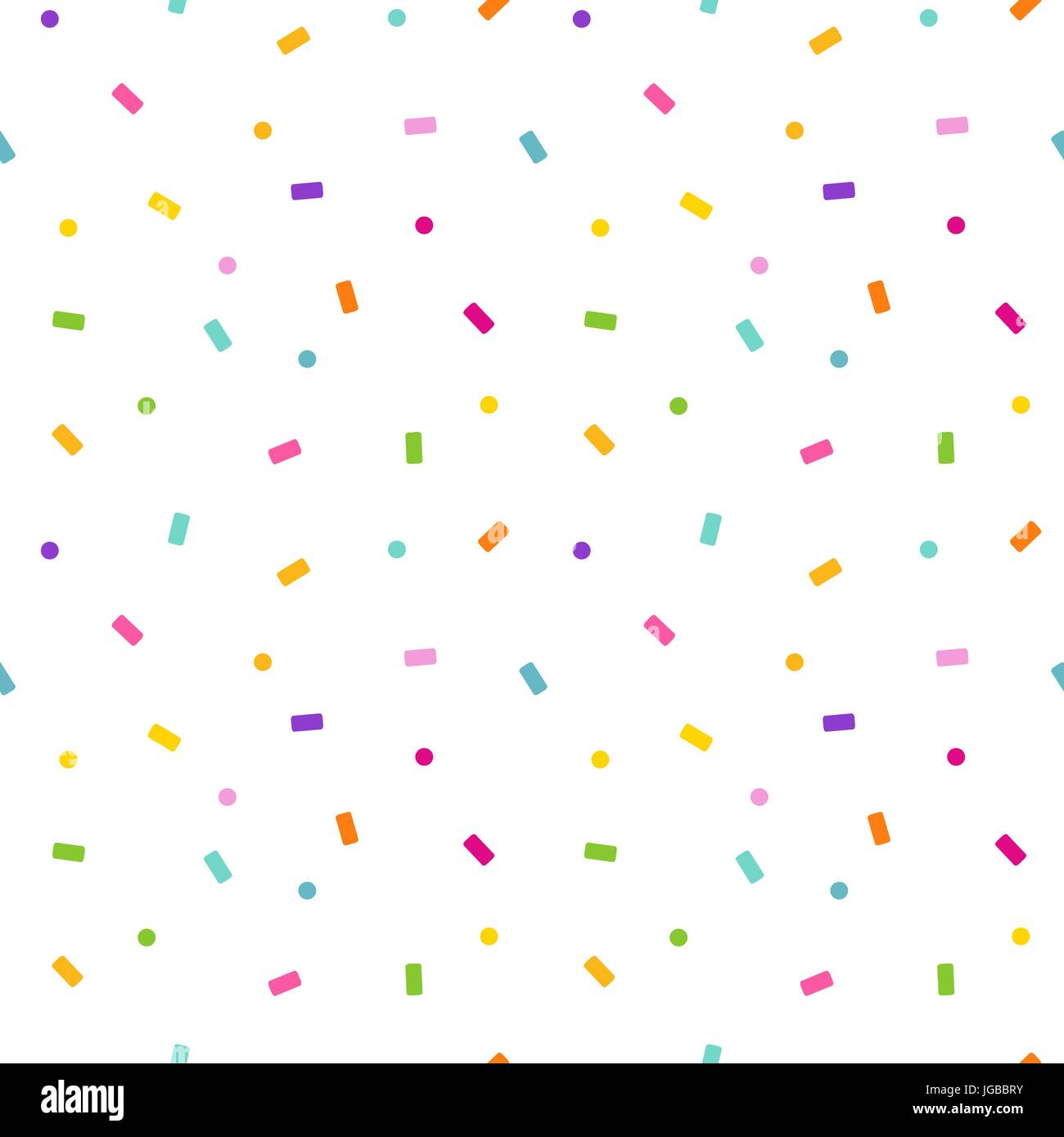rainbow colorful seamless vector pattern background illustration with  falling paper confetti and polka dots Stock Vector Image & Art - Alamy