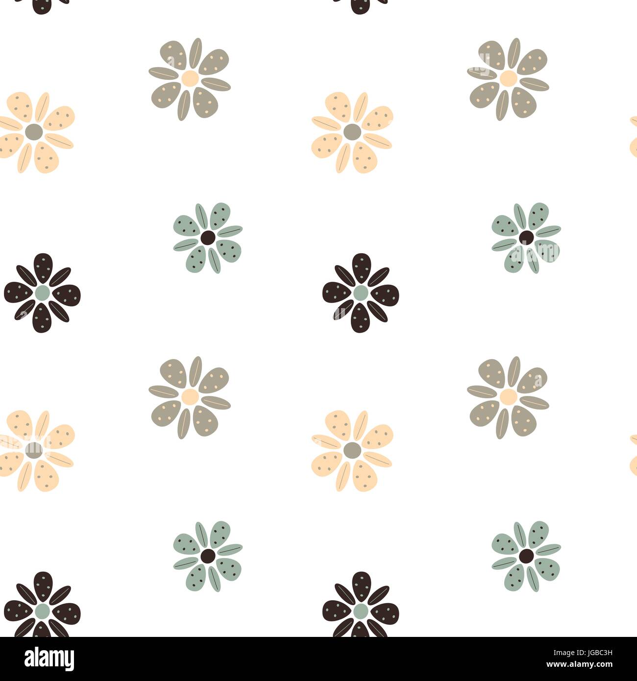 cute simple pastel flowers seamless vector pattern background illustration  Stock Vector Image & Art - Alamy