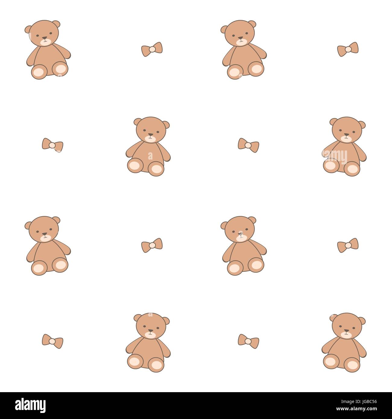 cute cartoon teddy bear seamless vector pattern background illustration  Stock Vector Image & Art - Alamy