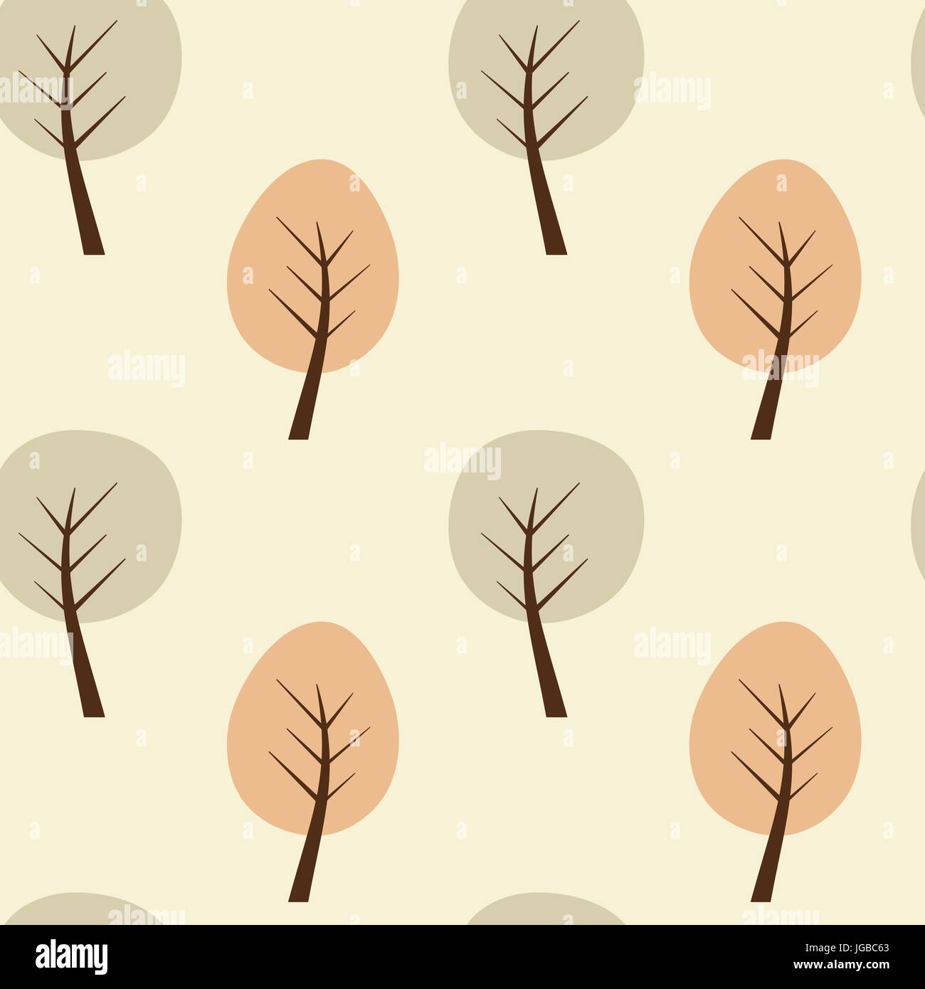 abstract geometric tree seamless vector pattern background illustration ...