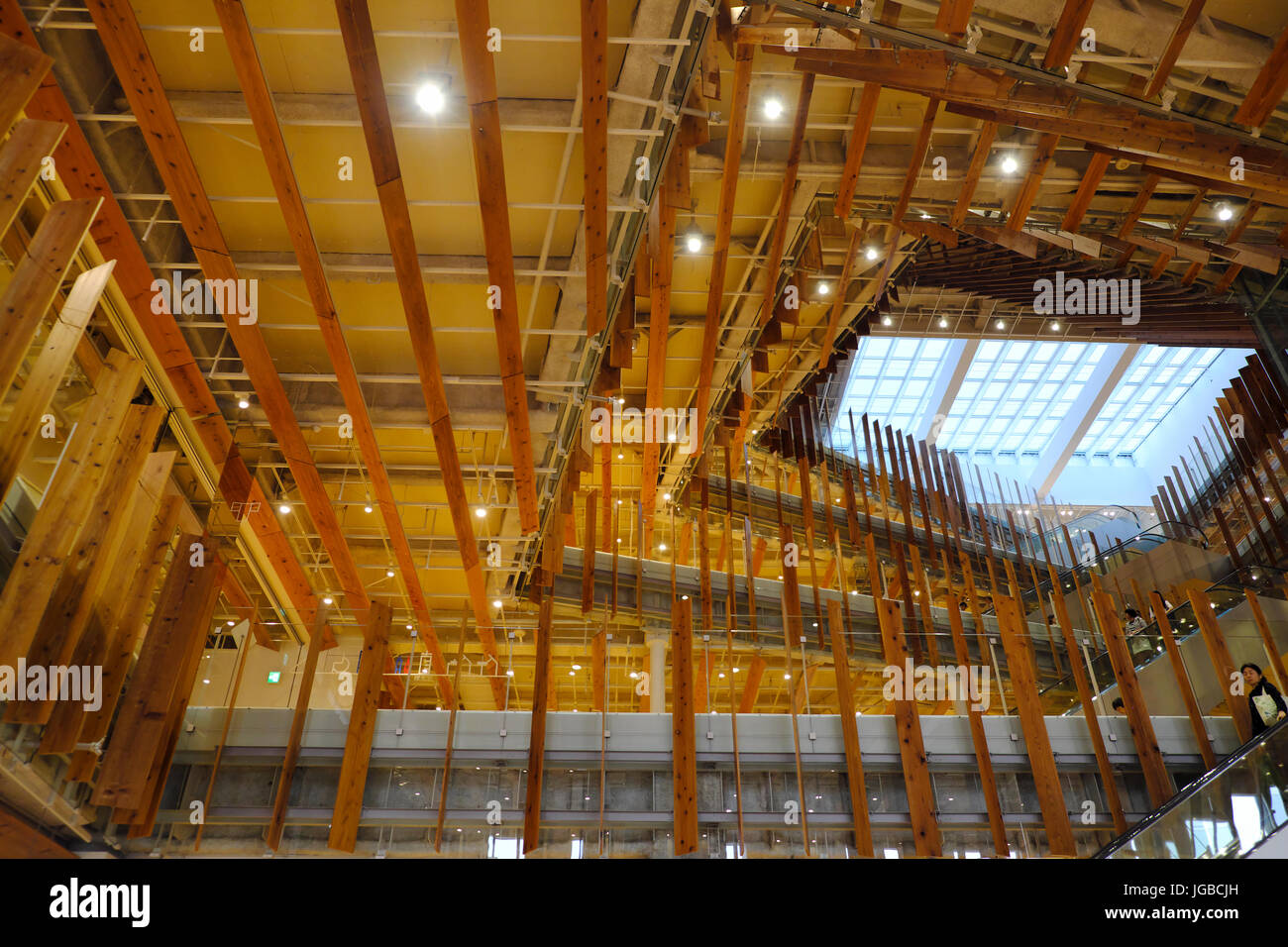 Interior architecture of Toyama Glass Art Museum designed by Kuma Kengo