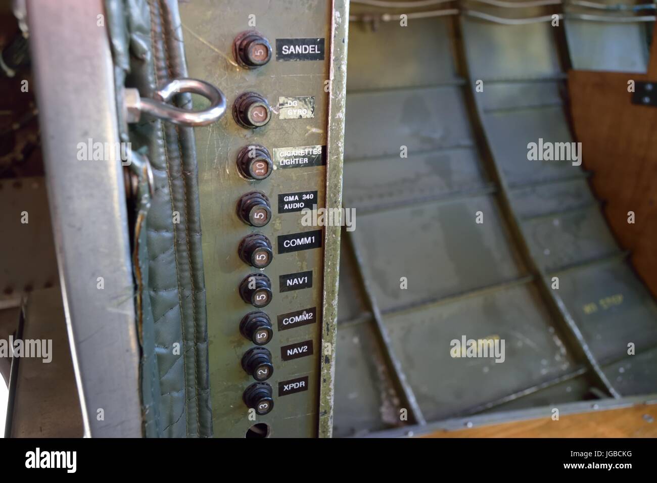 Interior of a Boeing B17 Stock Photo