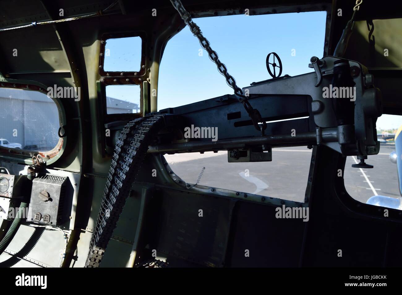 Interior of a Boeing B17 Stock Photo