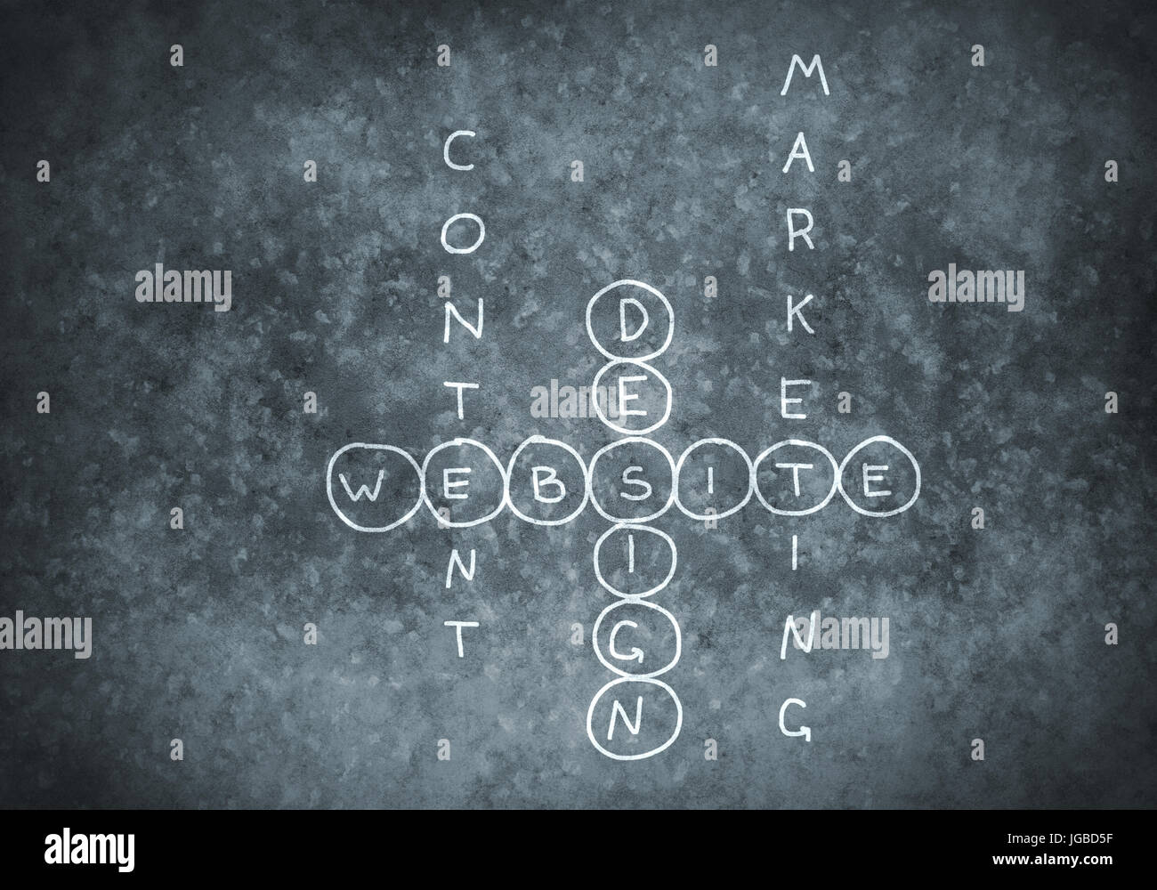 Chalk drawn crossword Stock Photo Alamy