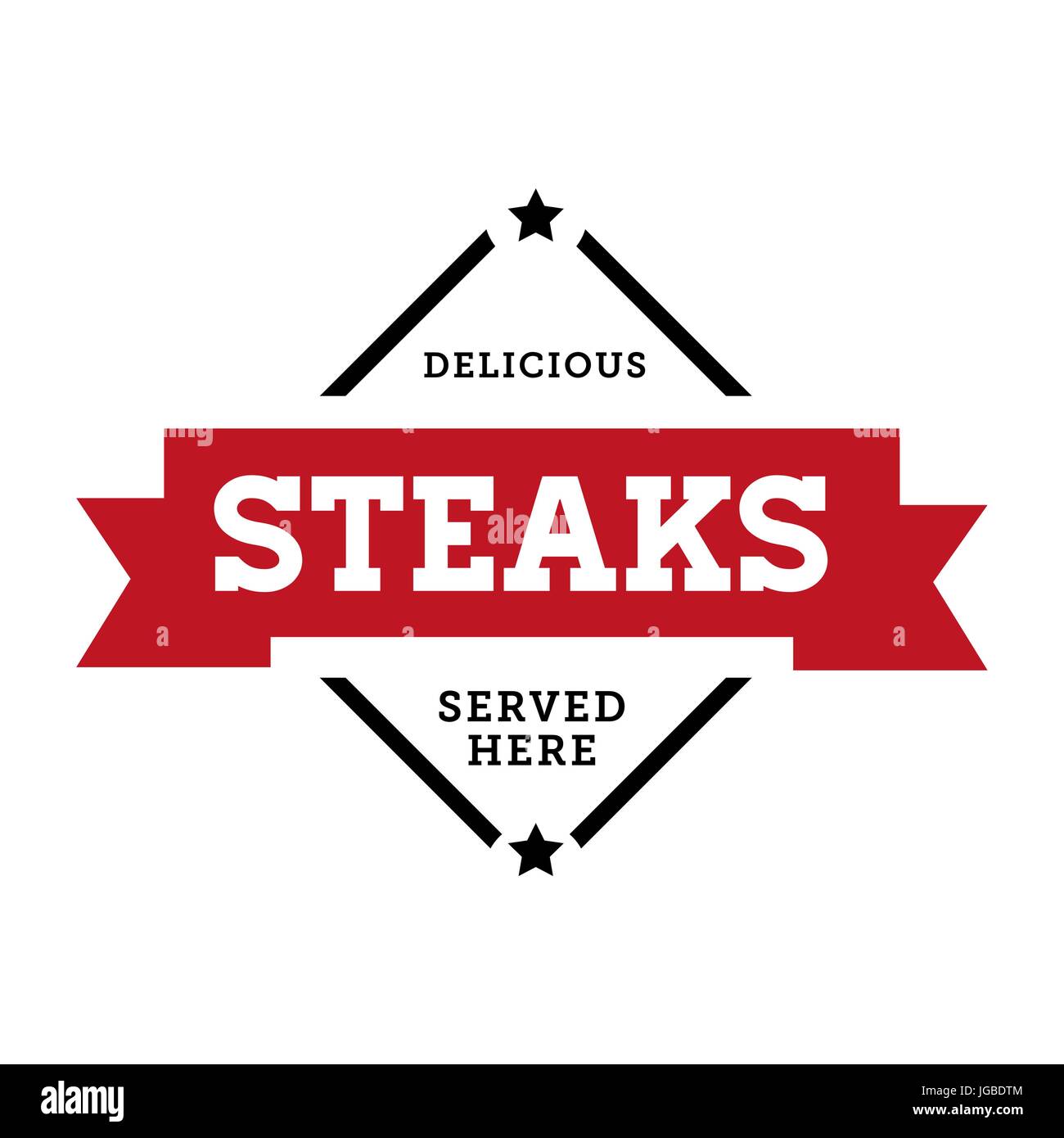 Steaks vintage stamp retro red Stock Vector