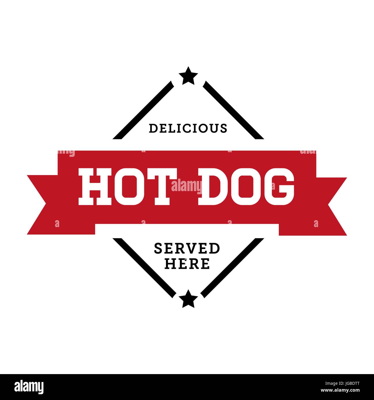 Hot Dog vintage stamp retro Stock Vector