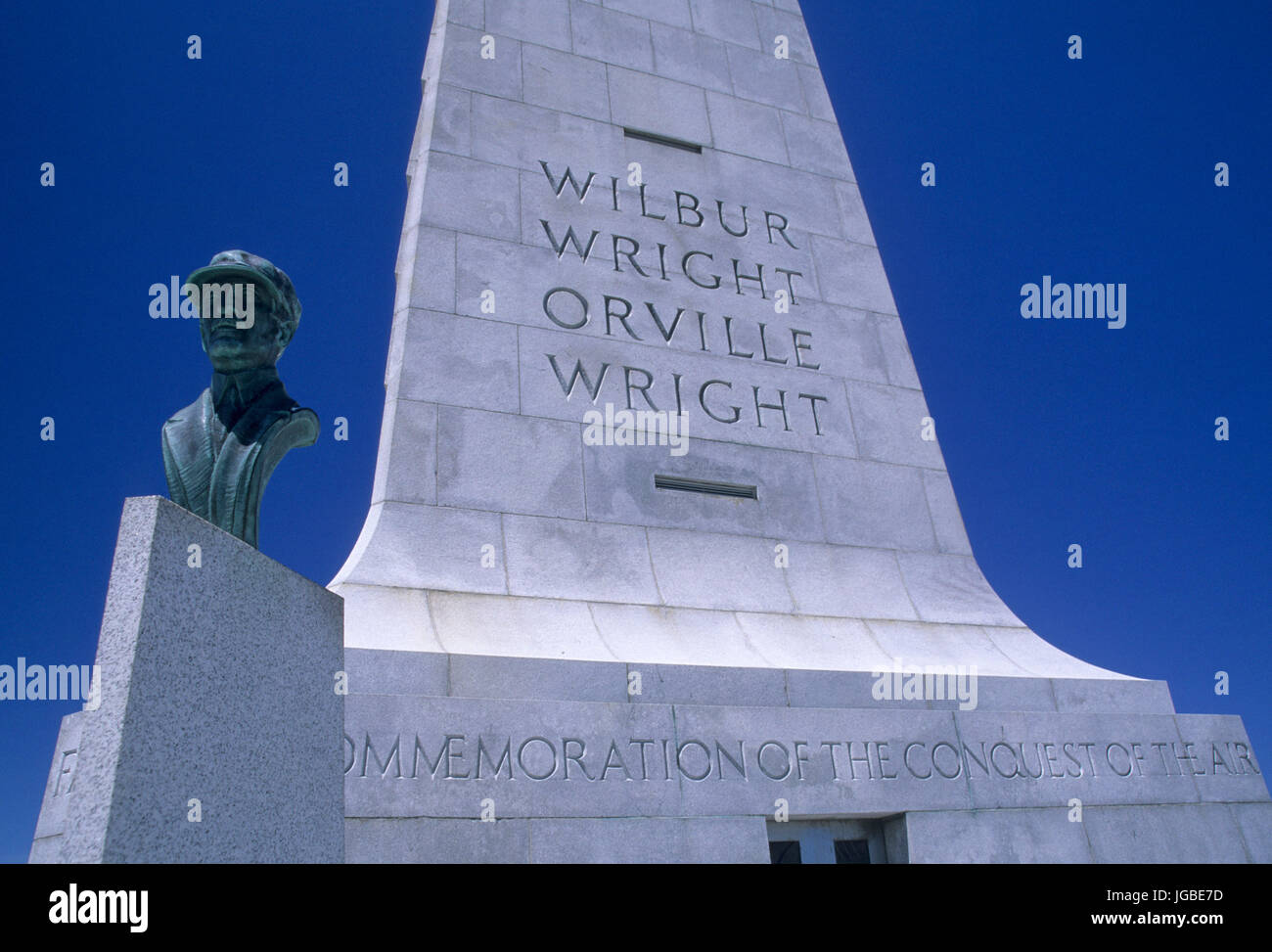 Wright Brothers Monument, Wright Brothers National Memorial, North Carolina Stock Photo