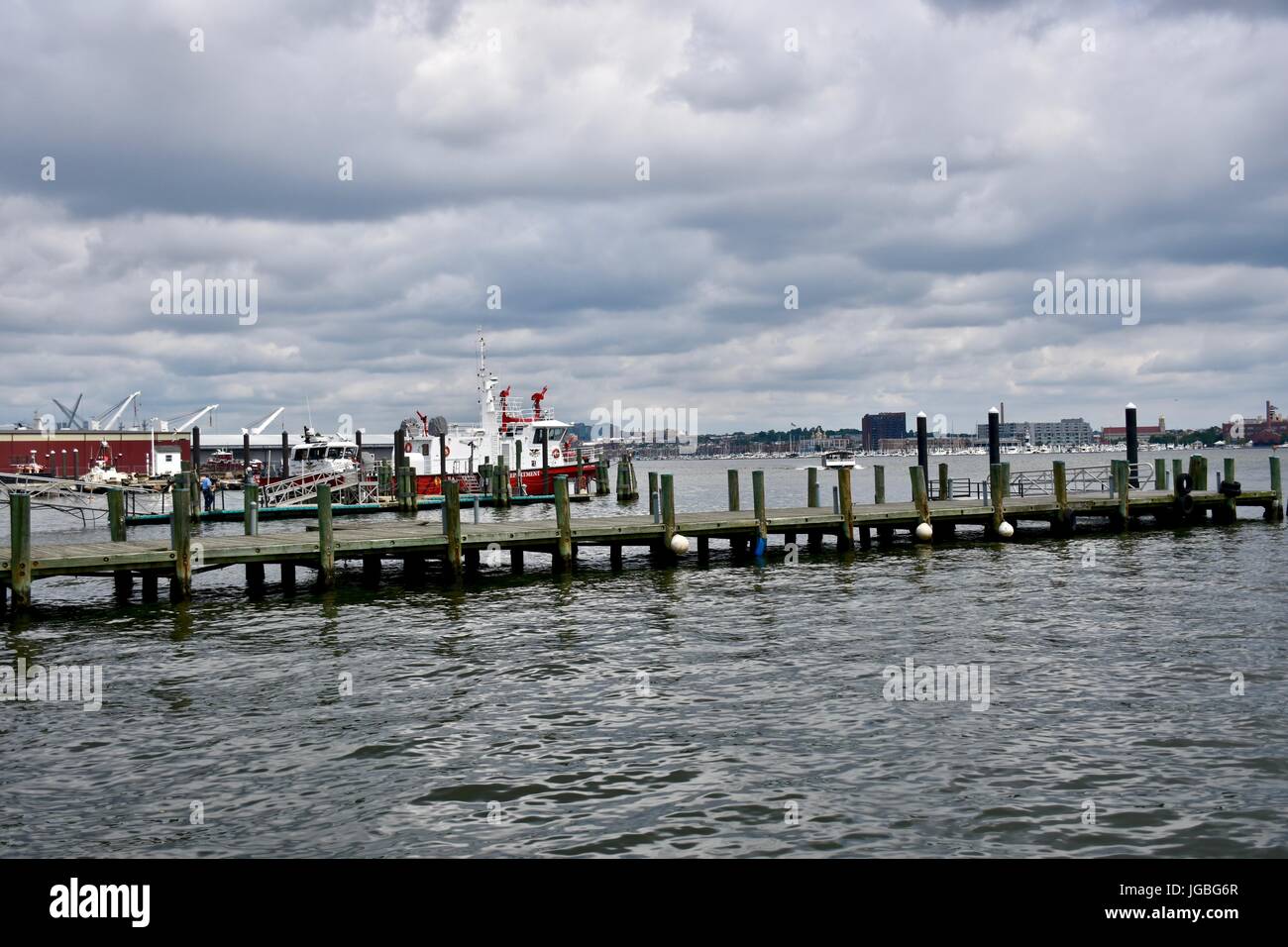 Baltimore harbor boat dock on the Chesapeake bay Stock Photo Alamy