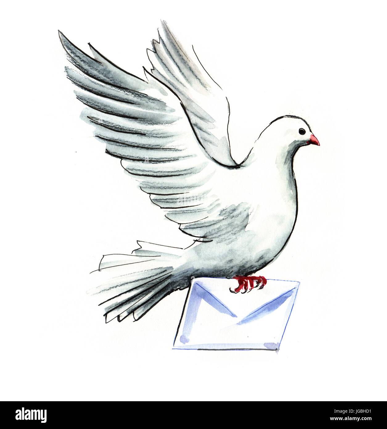 Dove With Letter High Resolution Stock Photography and Images - Alamy