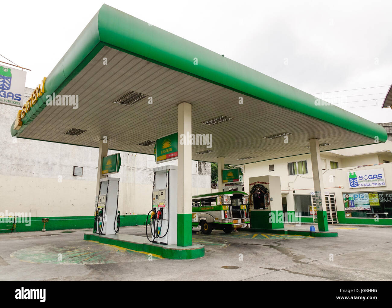 Manila, Philippines Dec 20, 2015. Gas online station in Manila, Philippines. The