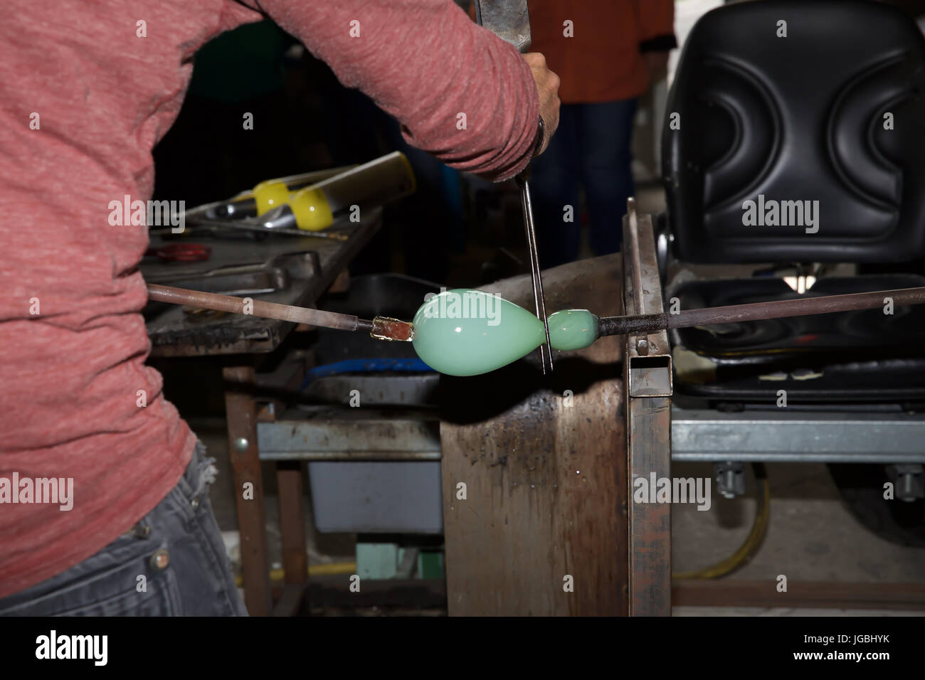 Glass blowing shop in Alesund Norway Stock Photo Alamy