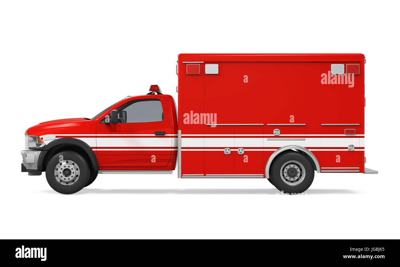 Ambulance Emergency Fire Truck Isolated Stock Photo Alamy