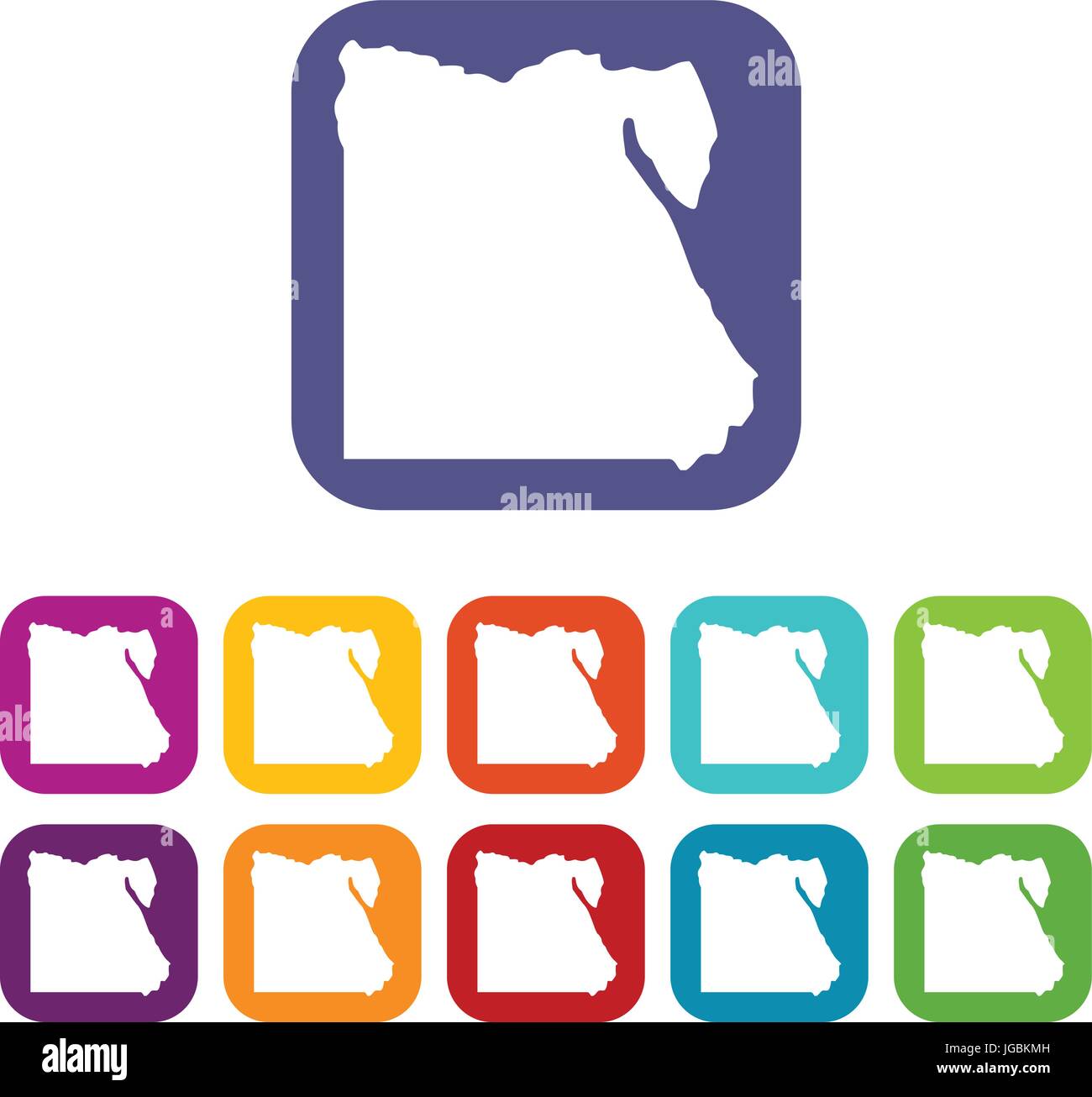 Map of Egypt icons set flat Stock Vector Image & Art - Alamy