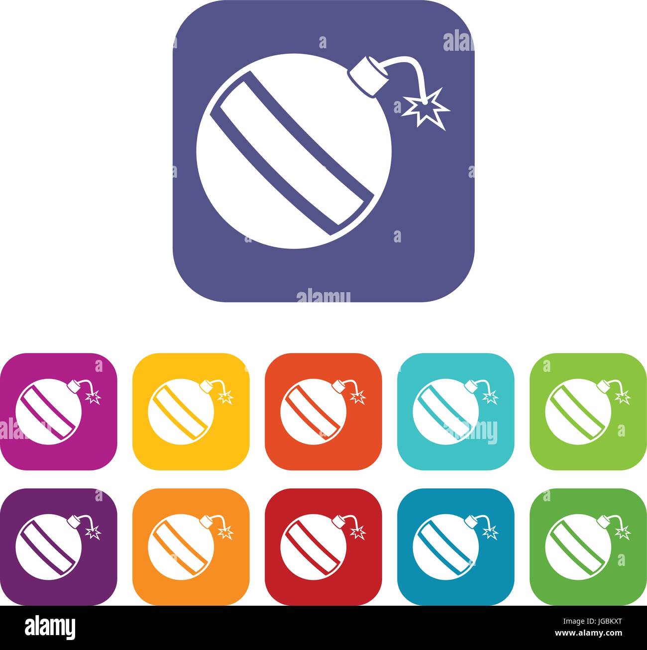 Bomb icons set flat Stock Vector Image & Art - Alamy