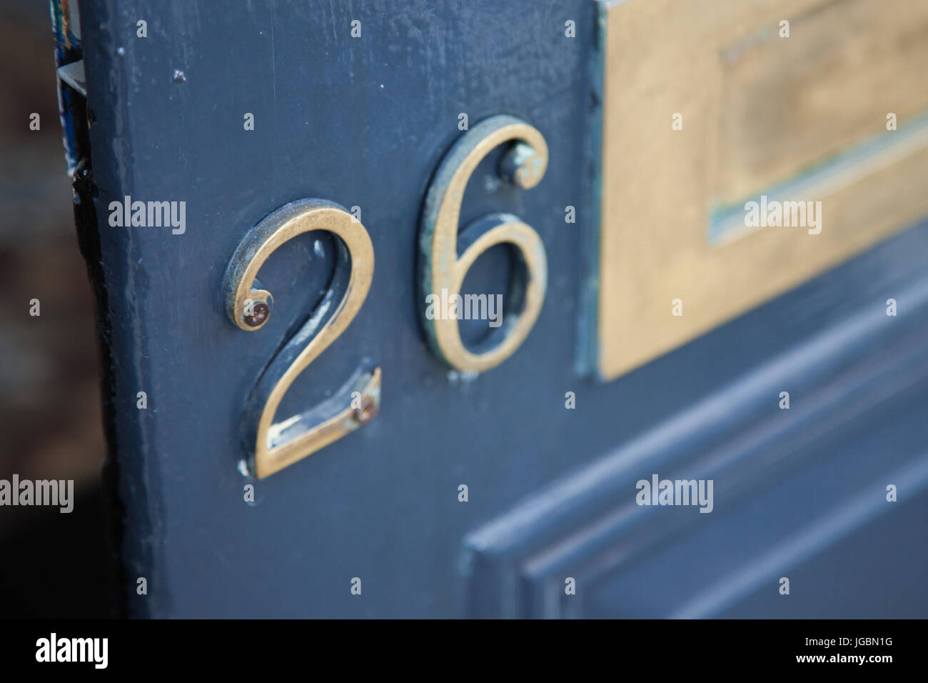 Building Address / Door Number 26 Stock Photo