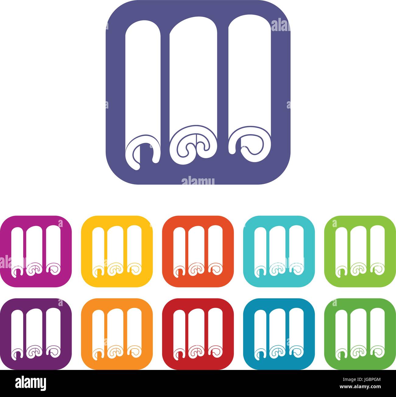 Cinnamon icons set flat Stock Vector Image & Art Alamy