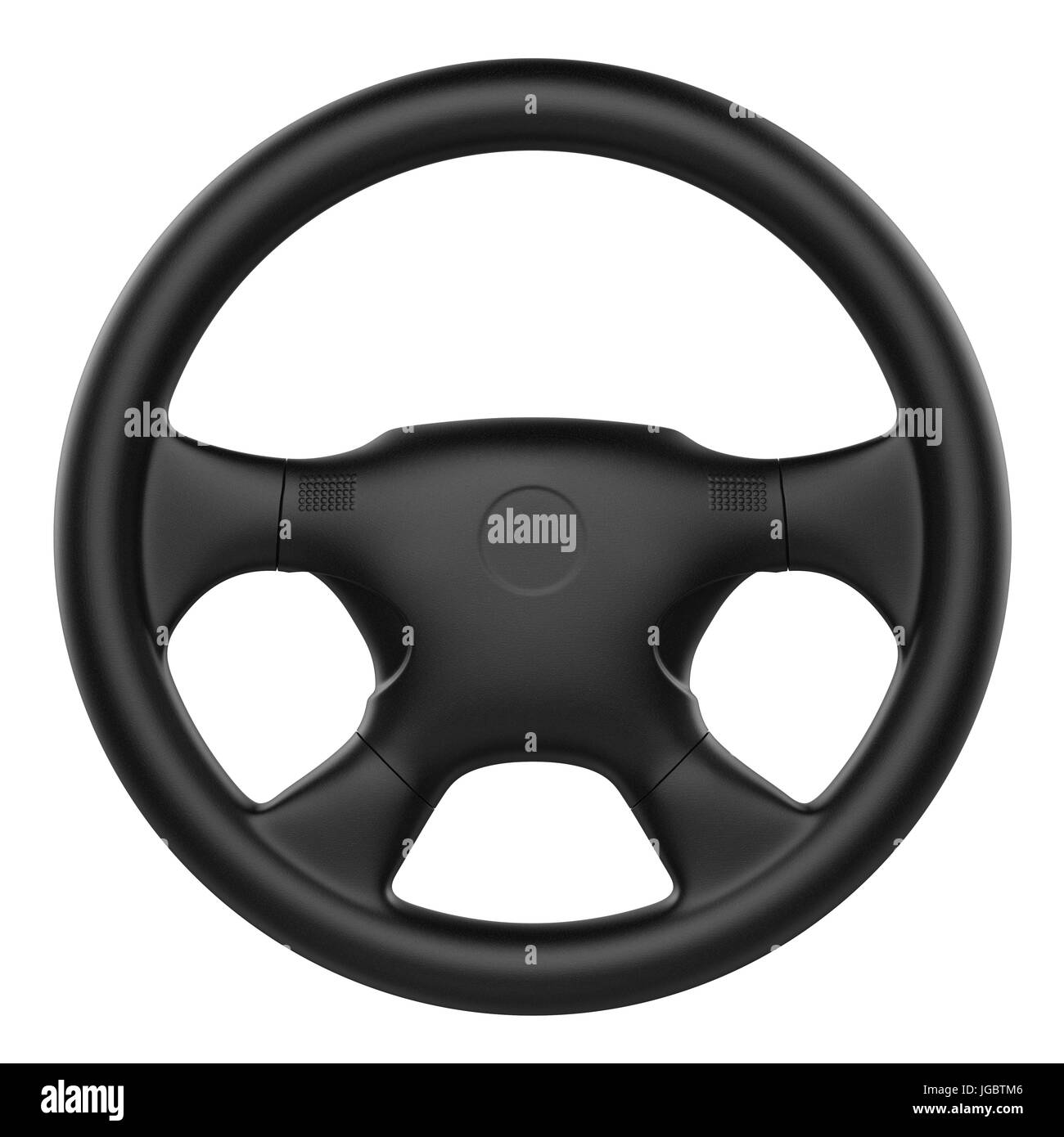 3d rendering black steering wheel isolated on white Stock Photo - Alamy