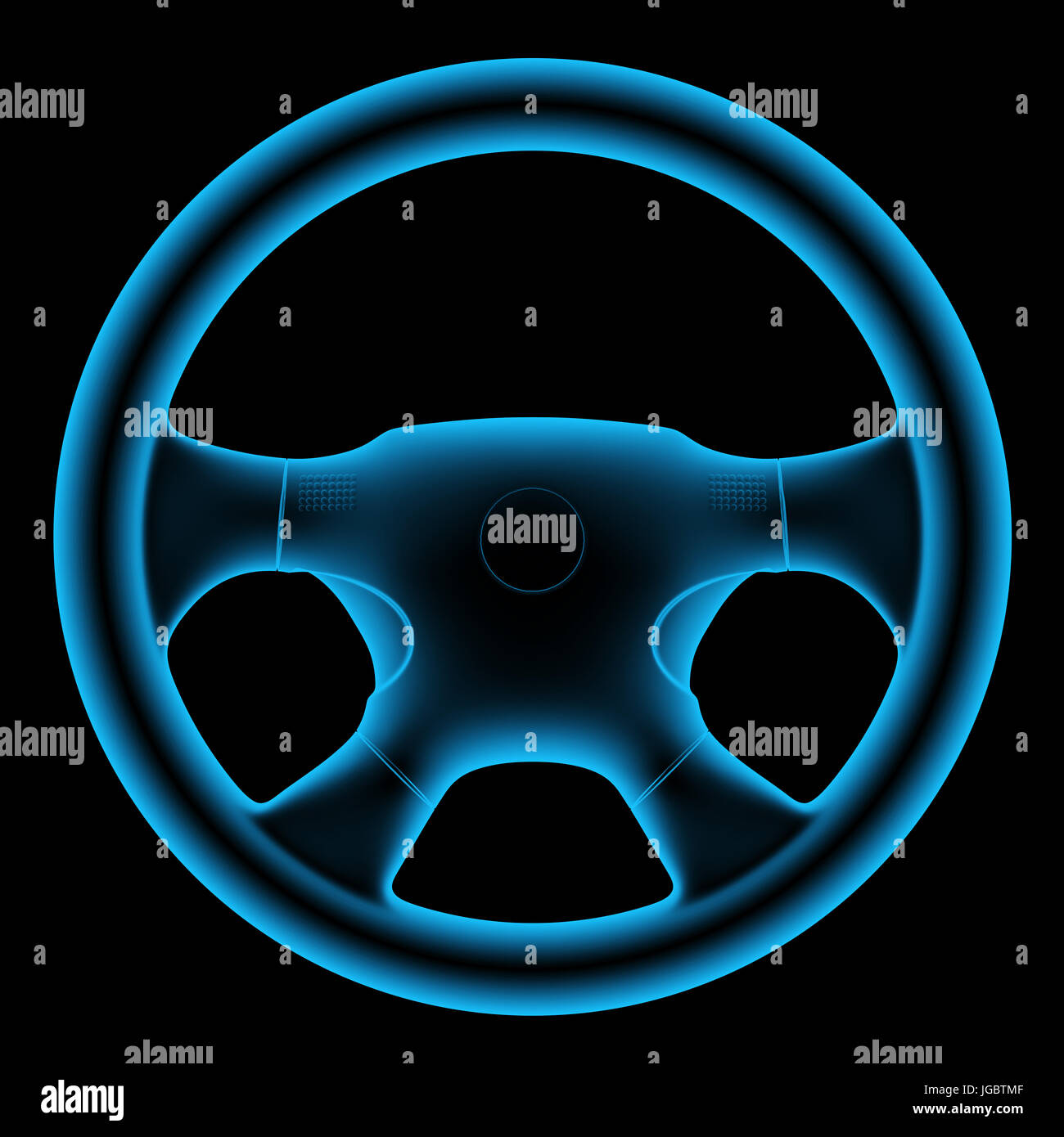 3d rendering x ray steering wheel isolated on black Stock Photo - Alamy