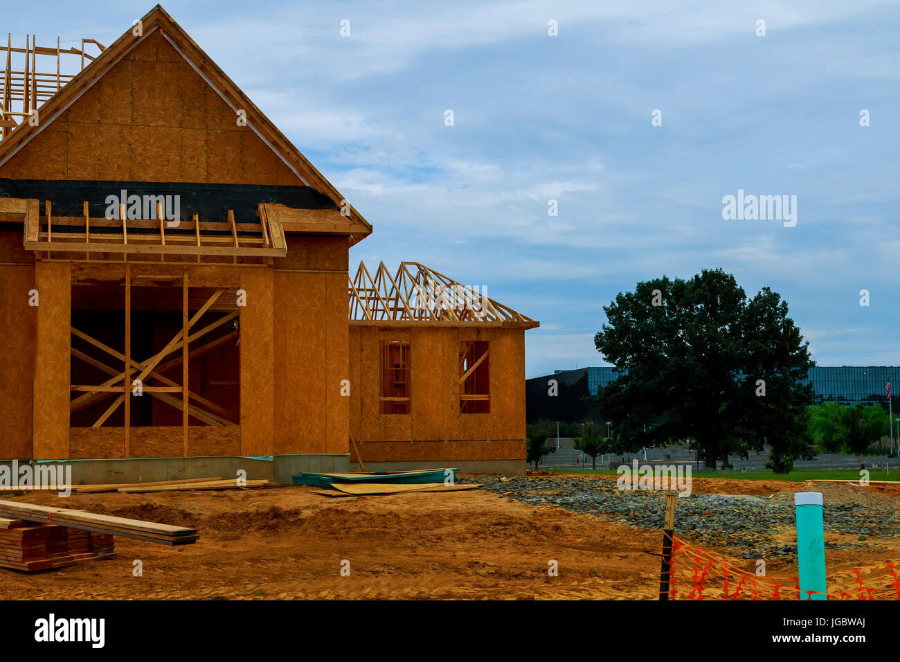 A new home under construction in NEW Jersey NEW YORK USA Stock Photo