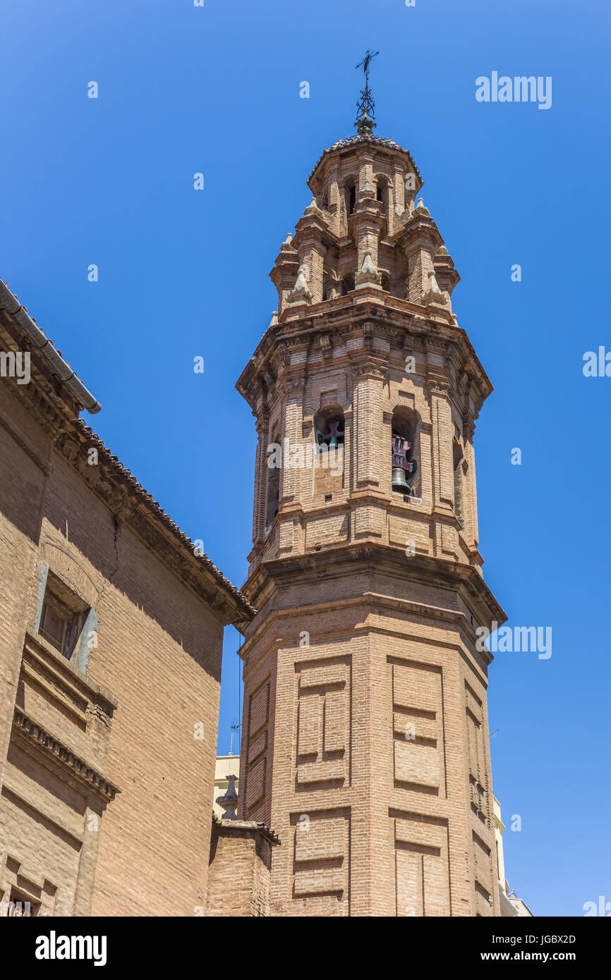 Church tower in the Russafa neighbourhood of Valencia, Spain Stock ...