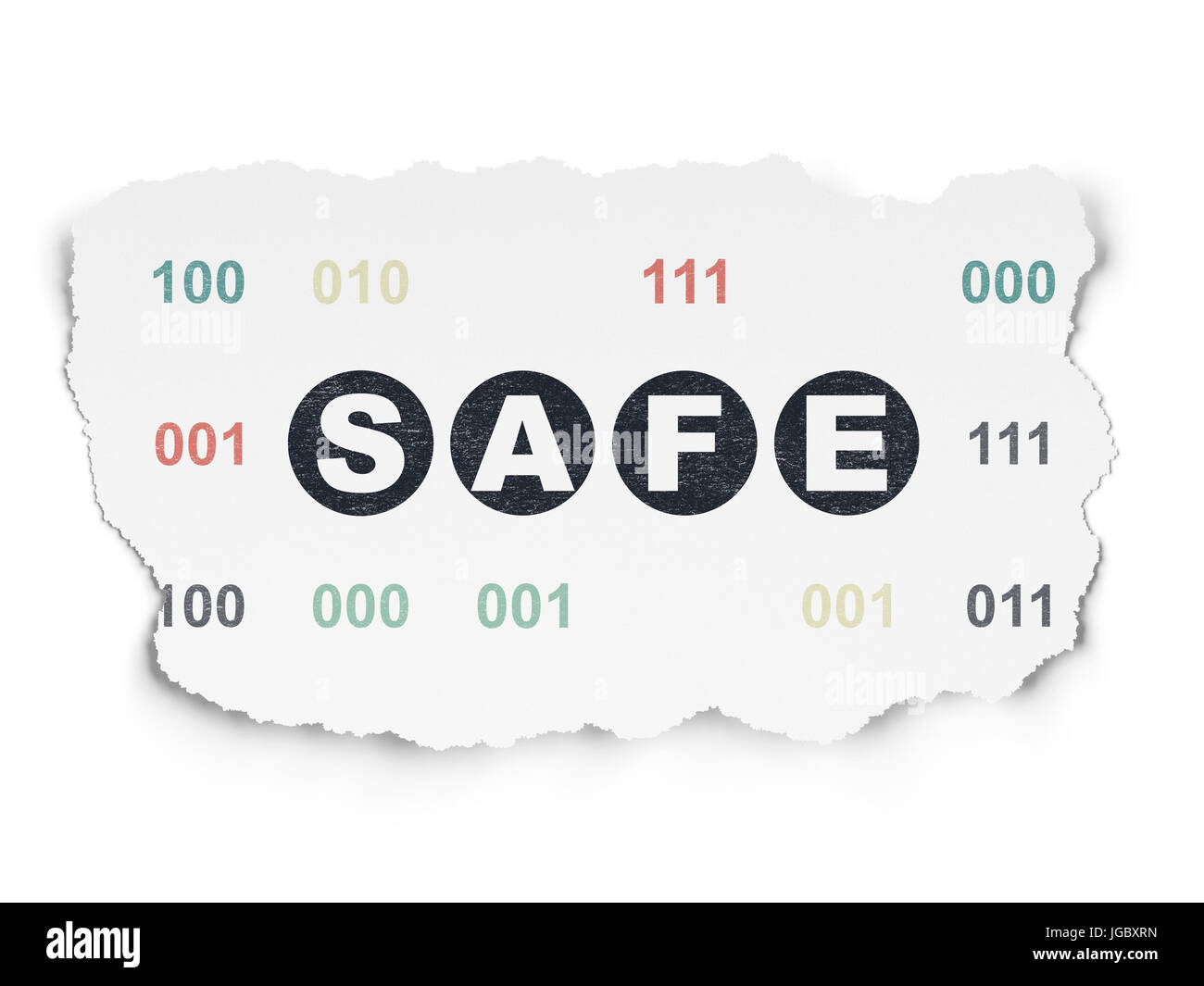 Privacy concept: Safe on Torn Paper background Stock Photo - Alamy