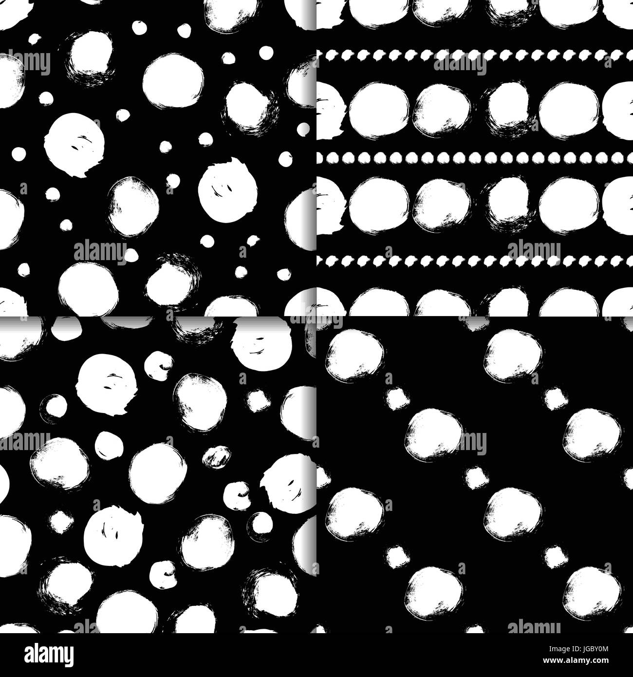 Black and white pattern set with circles Stock Vector Image & Art - Alamy