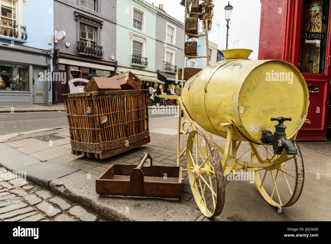 Antiques at Portobello Market in London, UK Stock Photo Alamy