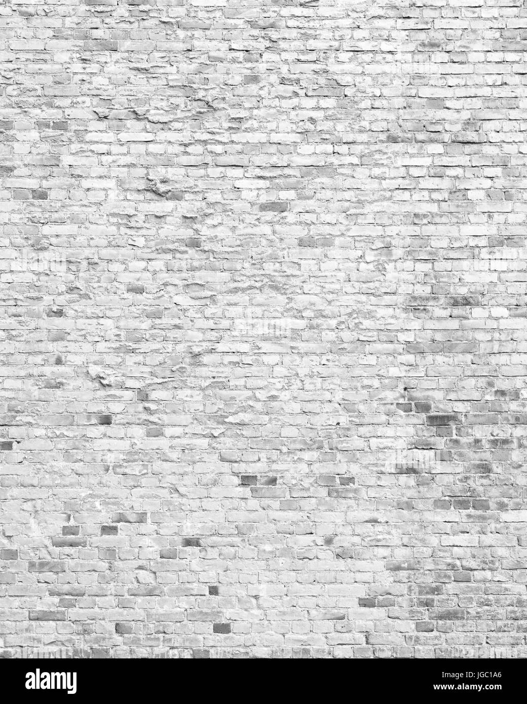 Old white brick wall texture background Stock Photo