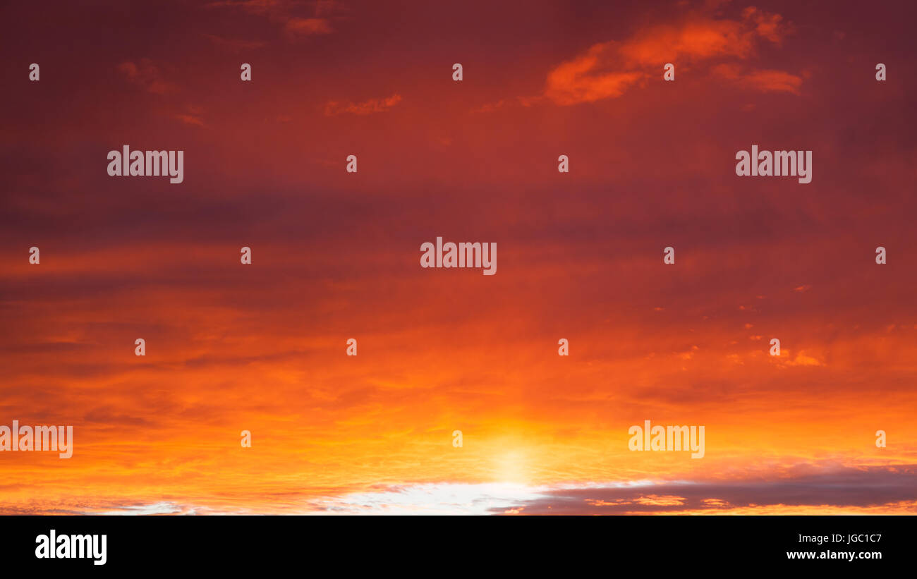 Vibrant sunset cloudscape Stock Photo
