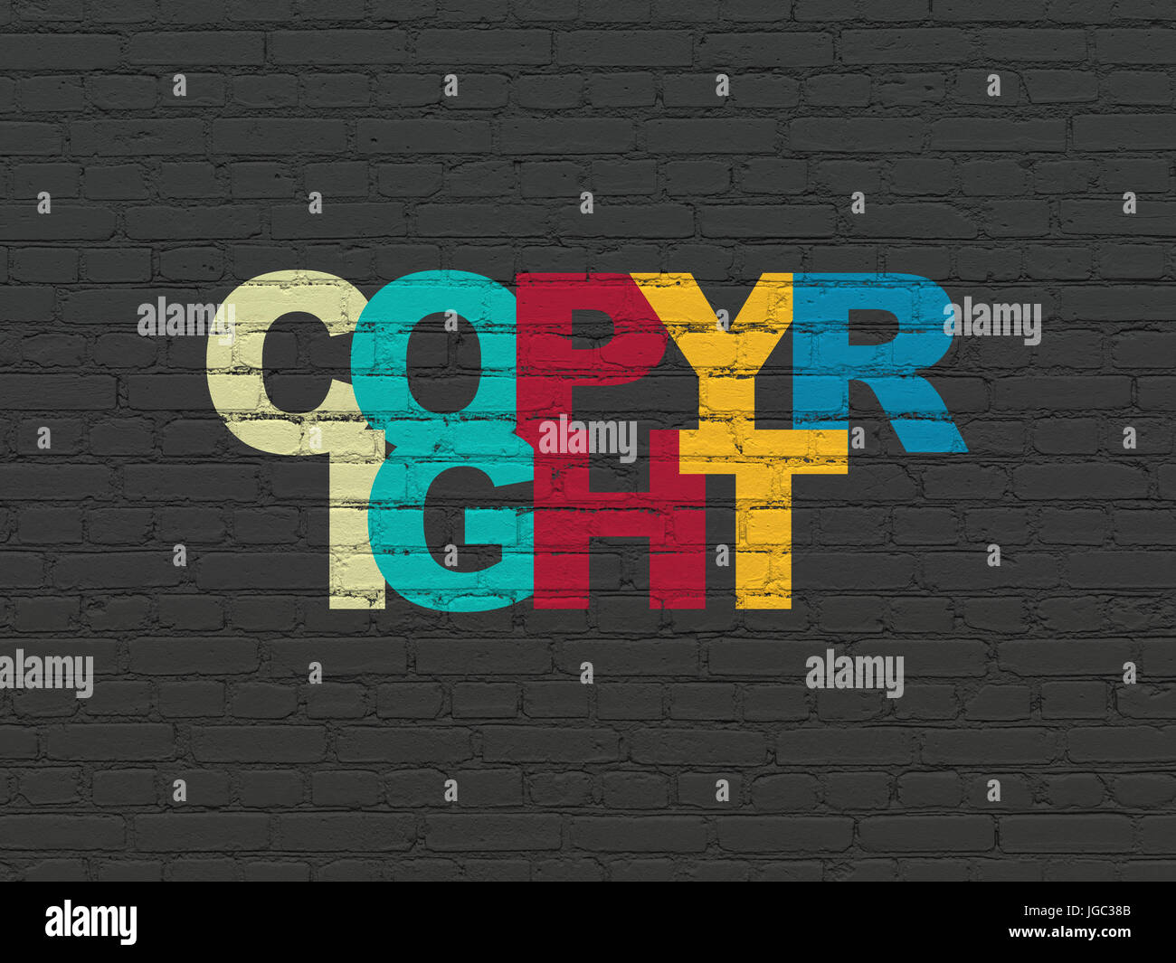 Law concept: Copyright on wall background Stock Photo - Alamy