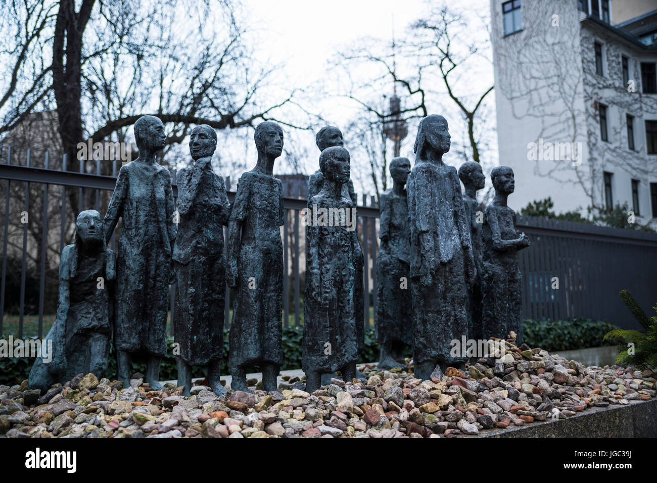 Memorial on the site of the former Jewish retirement home, Berlin Stock Photo