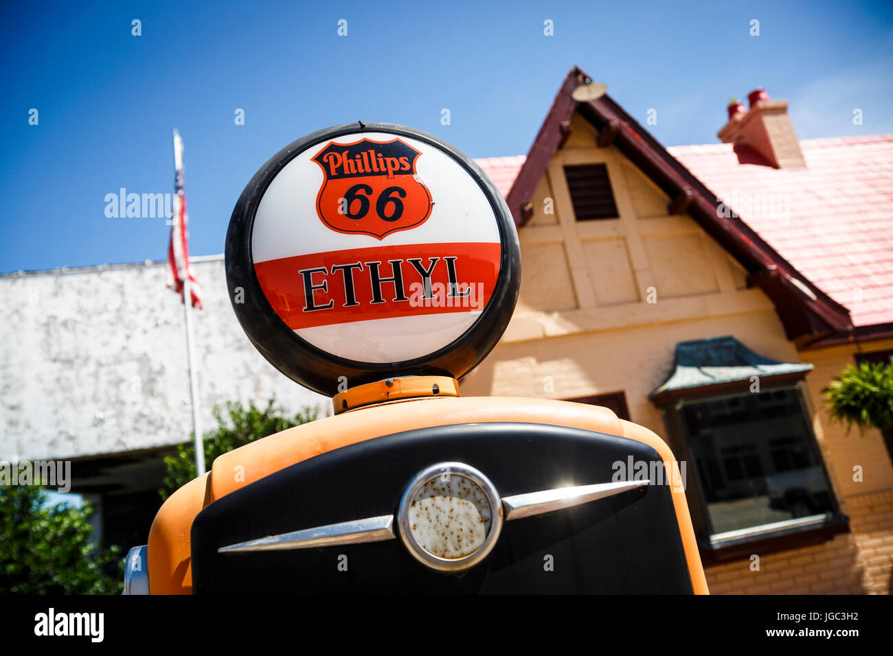 Tourist Information, Baxter Springs, Historic Route 66, Kansas, USA Stock Photo
