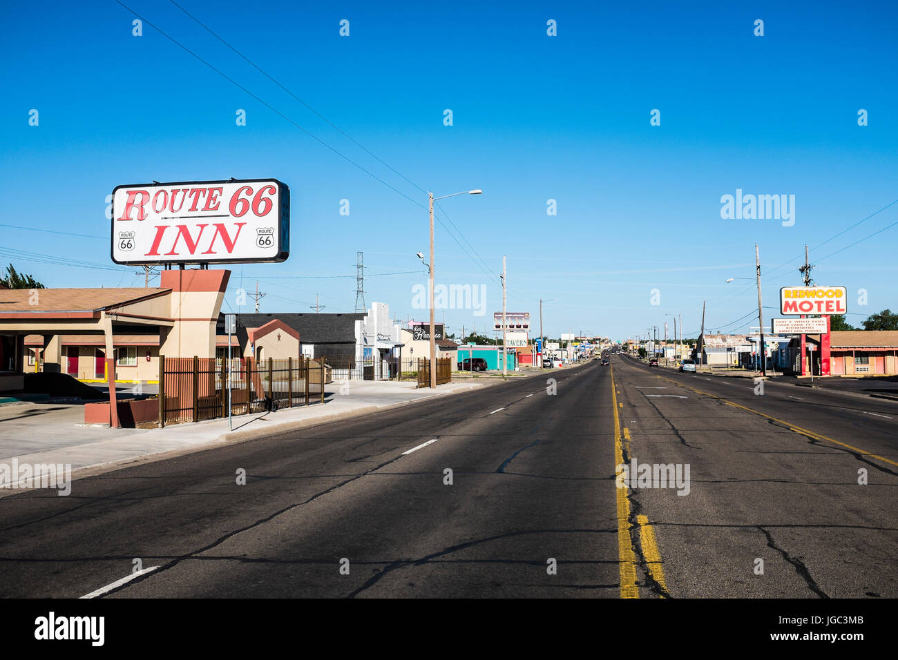 Historic Route 66, Amarillo, Texas, USA Stock Photo