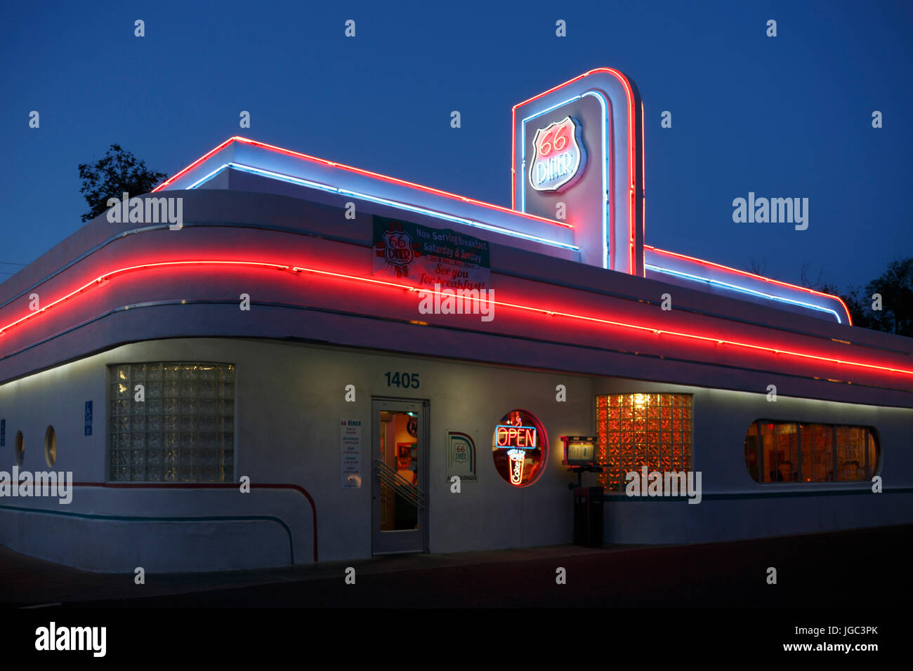 66 Diner, Albuquerque, Historic Route 66, New Mexico, USA Stock Photo
