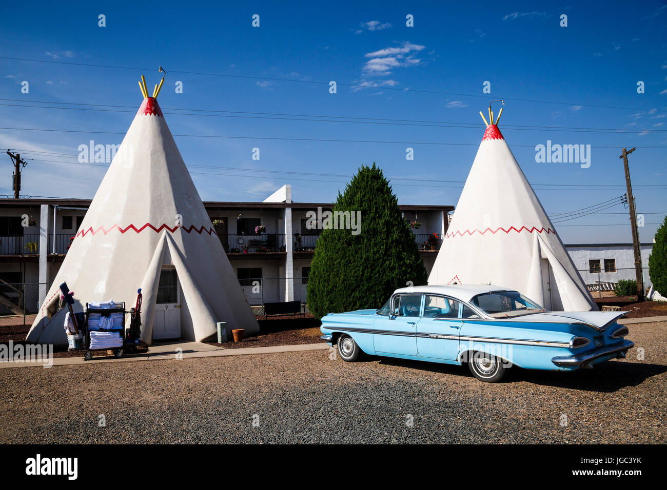 Wigwam Motel, Holbrook, Historic Route 66, Navajo County, Arizona, USA Stock Photo