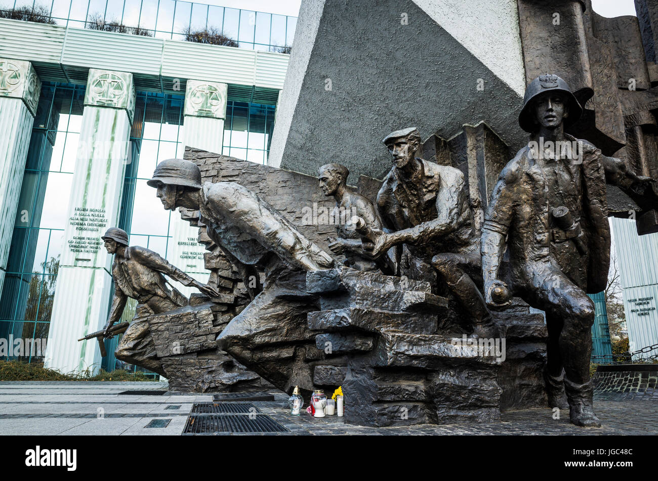 Monument to the Warsaw Uprising, Warsaw, Poland Stock Photo