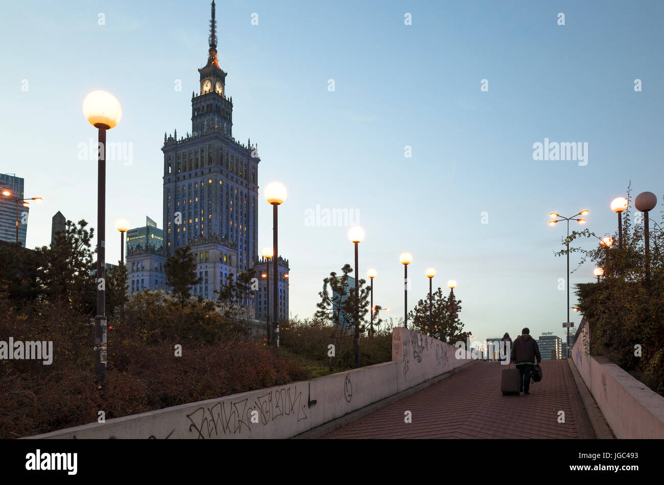 Palace of Culture and Science, Warsaw, Poland Stock Photo