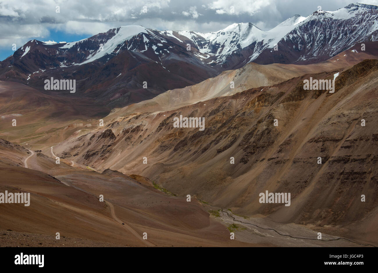 Agua Negra pass, Andes, border crossing Chile Argentina Stock Photo