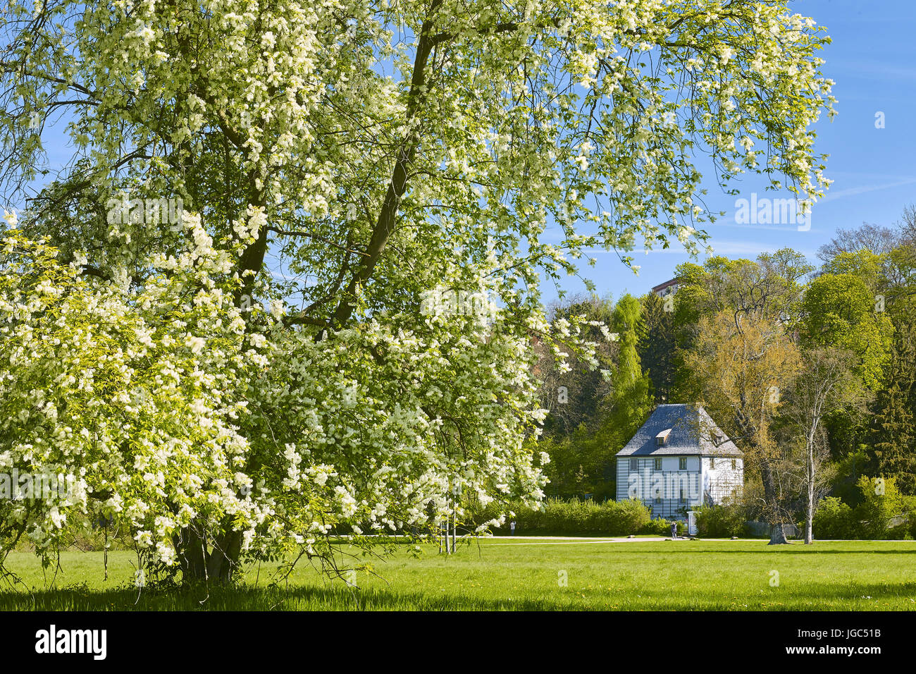 Goethe's garden house in the park on the Ilm, Weimar, Thuringia, Germany Stock Photo