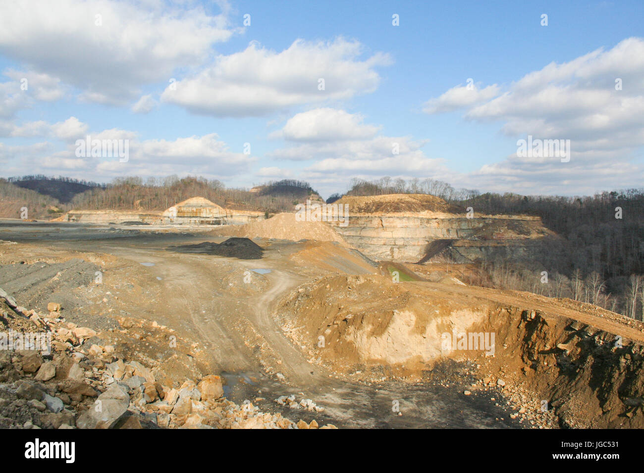 A surface mine in Central Appalachia, United States. Stock Photo