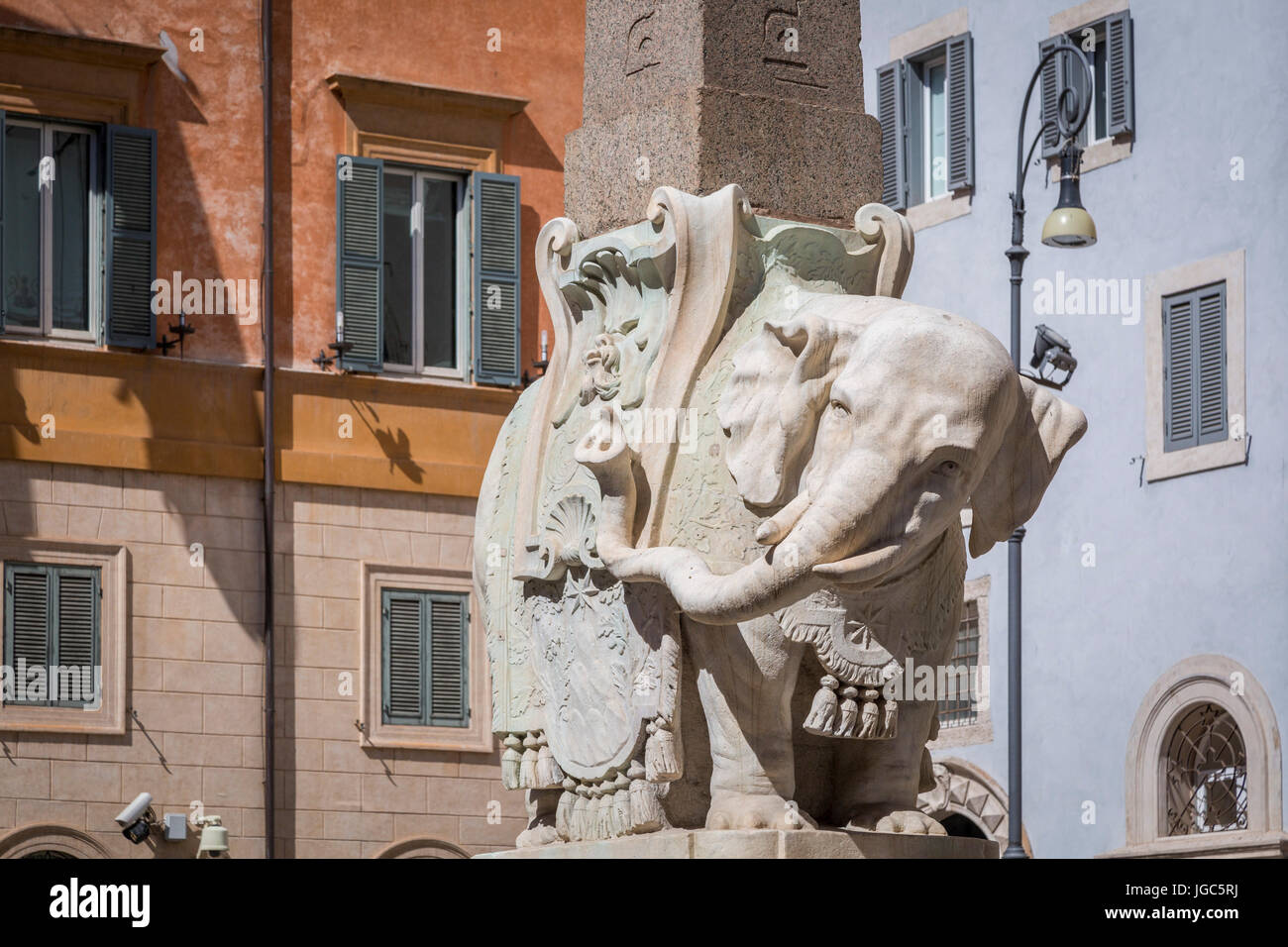 Bernini's Elephant, obelisk, Rome, Italy Stock Photo